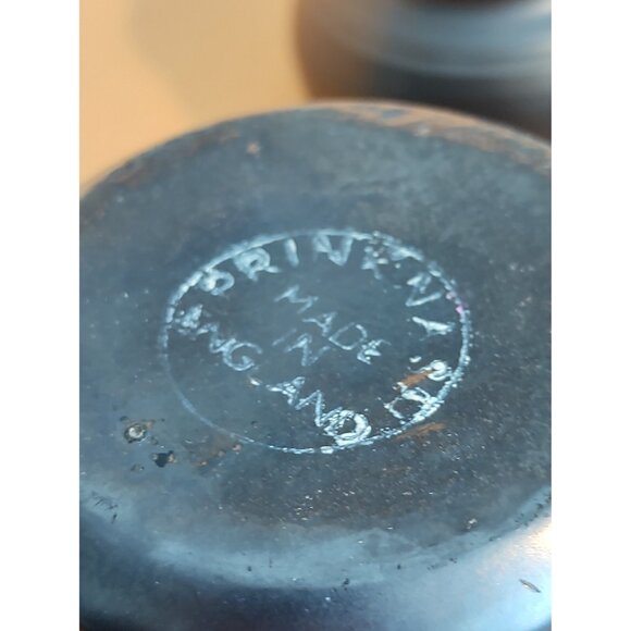 Vintage Prinknash England Stoneware Antique Black Sugar Bowl & Creamer Set - Picture 9 of 16